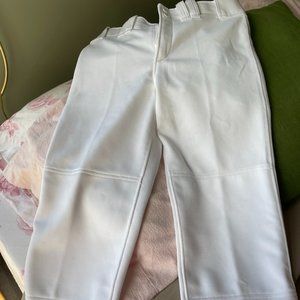 Womens White Softball  Pants